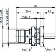 Telegärtner - Koax-Steckverbinder TNC-Einbaubuchse 50Ohm 100023771 cr/cr, G8 (RD-316) − 5 Stück