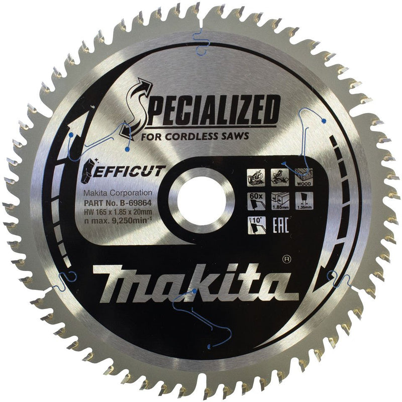 Makita - Säbelsägeblatt EFFICUT Sägeblatt B-69864 165x20mm, 60 Zähne