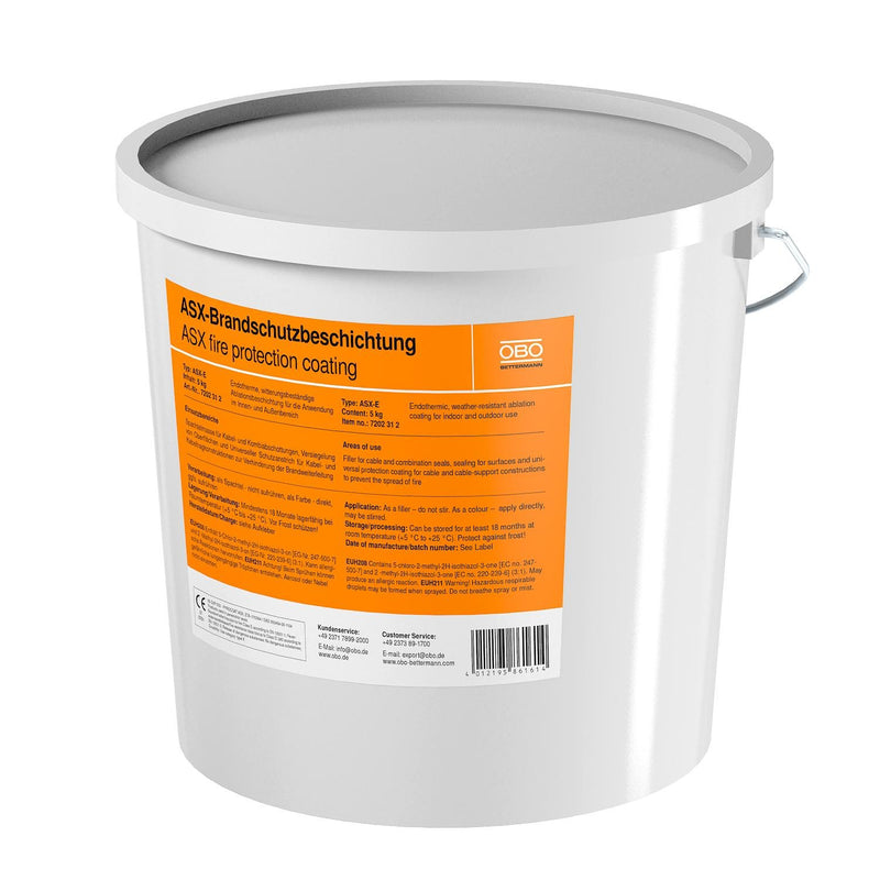 OBO Bettermann - Brandschutzbeschichtung/-bandage/-schaum/-dichtstoff Ablationsbeschichtung ASX-E 5Kg im Eimer