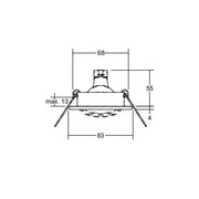Brumberg Leuchten - Downlight/Strahler/Flutlicht Einbaustrahler 3221.22 Edelstahl