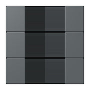 Jung - Abdeckung/Bedienelement für Installationsschalterprogramme Tastensatz 3fach LC 503 TSA 202 gris fonce 31