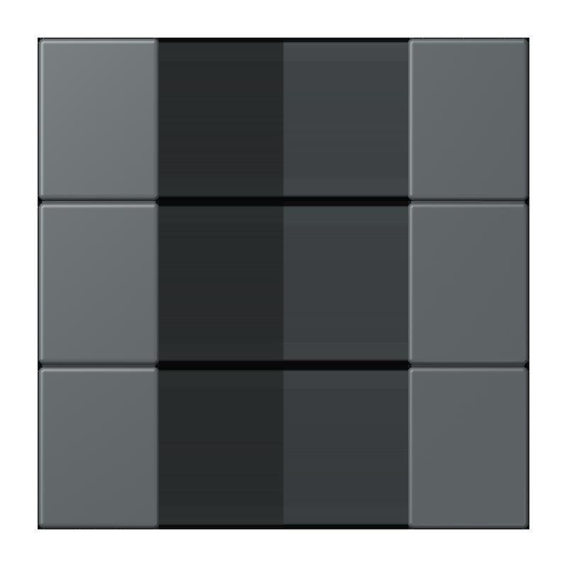 Jung - Abdeckung/Bedienelement für Installationsschalterprogramme Tastensatz 3fach LC 503 TSA 202 gris fonce 31