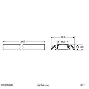 EVN Lichttechnik - Mechanisches Zubehör/Ersatzteile für Leuchten Alu-Profil APFLAT2AM200 2m flach