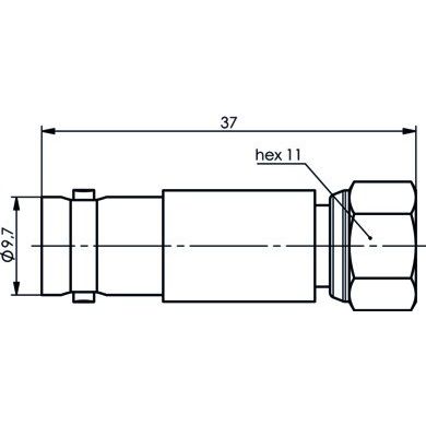 Telegärtner - Koax-Kupplung Adapter BNC-F (F-M) 100023644 − 5 Stück