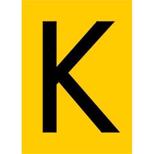 Jahn - Kennzeichnungsmaterial Zahlen+Buchstaben 06/018-K gelb − 10 Stück