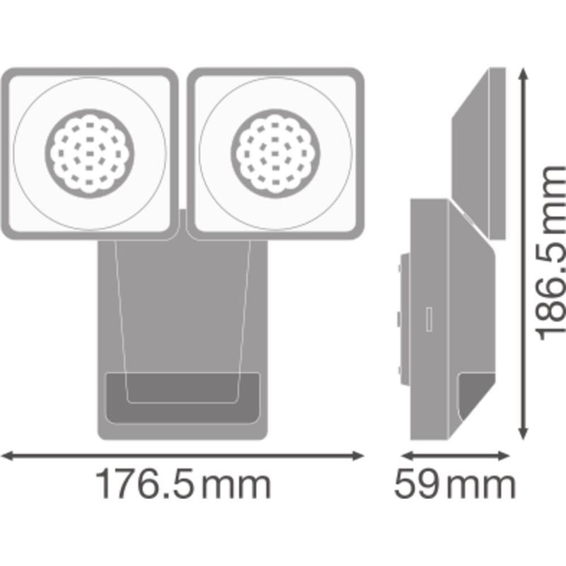 Ledvance - Downlight/Strahler/Flutlicht LED-Strahler mit Sensor EPROSPOTS16840IP55DG 4000K, grau