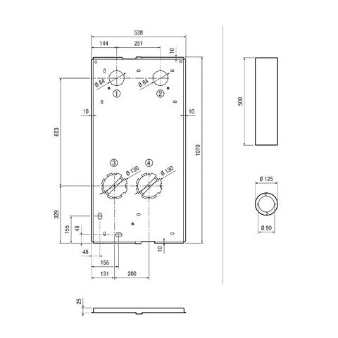 Maico - Zubehör/Ersatzteile für Ventilatoren Aufputz Rohbaumontage-Set WS 75 RSAP
