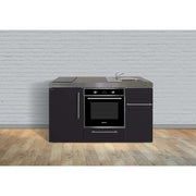 Stengel - Mini-Küche Miniküche Premiumline MPBSM150BOIKFliBreS Schwarz matt
