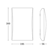 Steinel - Decken-/Wandleuchte Außenleuchte mit Sensor LN 1 N 3000K 56 x 300 x 195 mm