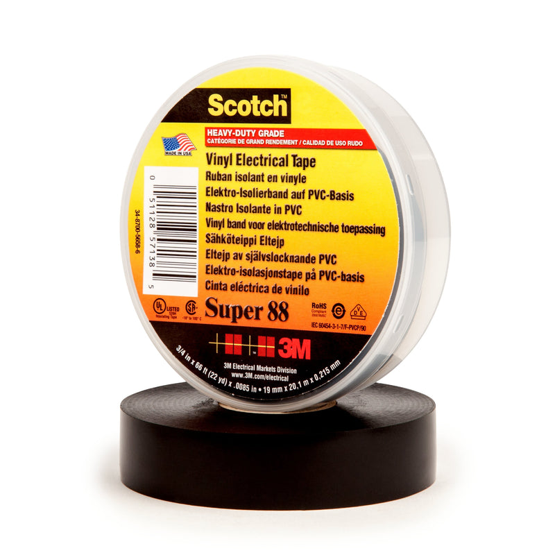 3M - Klebeband PVC Elektro-Isolierband ScotchSuper88 19x20 19mm x20m sw