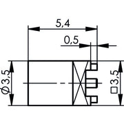 Telegärtner - Koax-Steckverbinder MMCX-Buchse für LTP AU 100025109 in SMT 50Ohm − 5 Stück