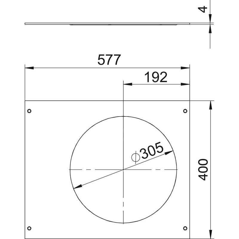 OBO Bettermann - Deckel für estrichbündigen/offenen Unterflurkanal Montagedeckel OKA D 600 R9 GESR9 400x600x4