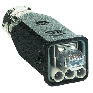 Harting - Rechtecksteckverbinder, Set (Industriesteckverbinder) Steckverbinder Kabelsteck- 09573080500000 − 10 Stück