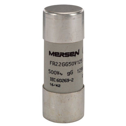 Mersen - Zylindrische Sicherung Sicherungseinsatz zylindr. FR22GG40V125 gG 22x58 125A − 10 Stück