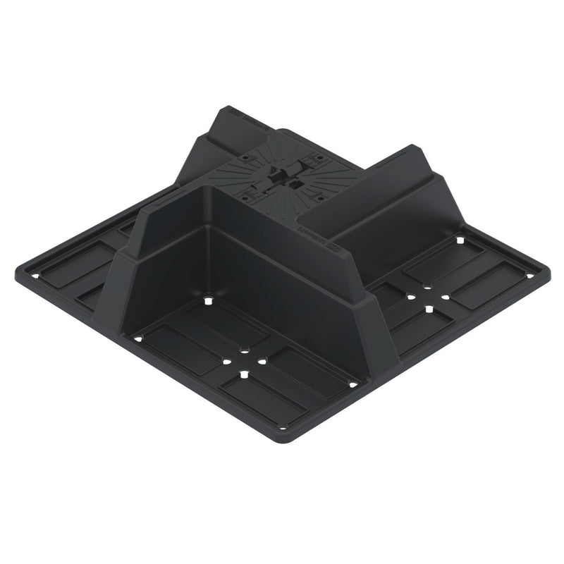 OBO Bettermann - Sockel für Fangeinrichtung Blitzschutz Universal-Standfuß UniBase 10 Steine bis 10cm − 8 Stück