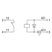 WAGO - Bauelementestecker Relaismodul 2042-3054 DC 24 V,1 Öffner − 6 Stück