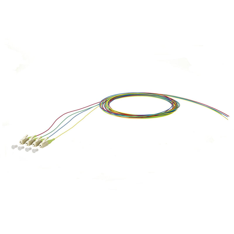 Metz Connect - LWL-Pigtail OpDAT Pigtail LC 2m 150R1JO0020E4 OM5 4-farbig − 4 Stück
