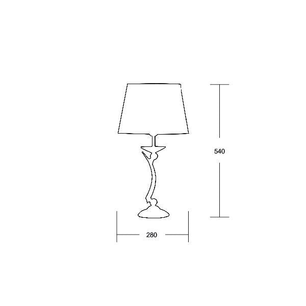 Brumberg Leuchten - Tischleuchte Stella 00820593 1Lp., E27/60W, gold