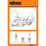 WAGO - Warn-/Hinweisschild Handhabungsaufkleber 210-411 − 100 Stück