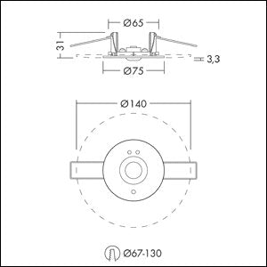 THORNeco - Sicherheitsleuchte Notlicht-Downlight IRIS ANTIP #96635650