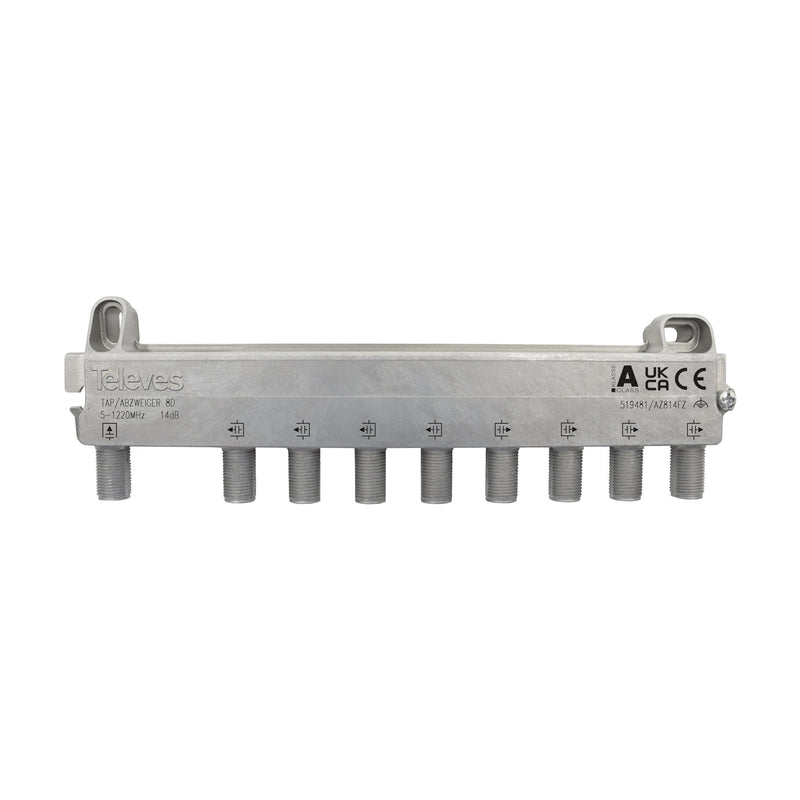 Televes - Abzweiger und Verteiler Abzweiger 8f. AZ814FZ 5-1218 MHz AD: 14 dB