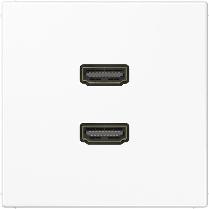 Jung - Multifunktions-Anschlussdose Multimedia-Anschluss aws MA LS 1133 WW 2 x HDMI m.Tragring