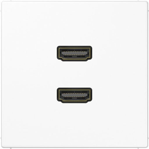 Jung - Multifunktions-Anschlussdose Multimedia-Anschluss aws MA LS 1133 WW 2 x HDMI m.Tragring