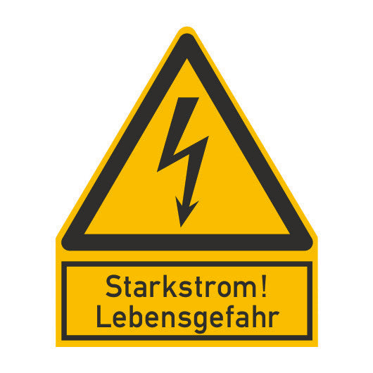 Cimco Werkzeuge - Warn-/Hinweisschild WS Starkstr. Lebensgef. 182732 Gr. 244x200x1