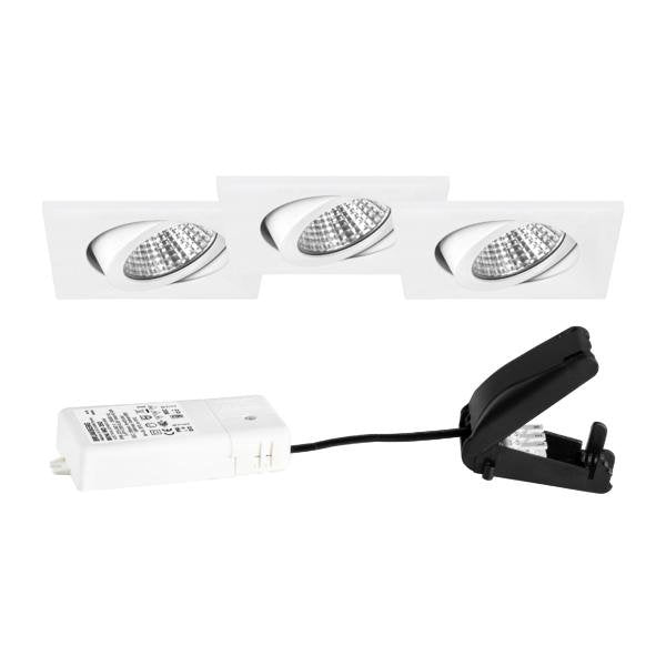Brumberg Leuchten - Downlight/Strahler/Flutlicht LED-Strahlerset (VE3) 39465173S3 weiß