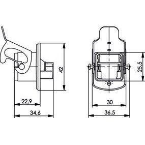 Telegärtner - Einsatz/Abdeckung für Kommunikationstechnik STX V5 Flansch 100022894 Metall