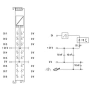 WAGO GmbH & Co. KG - Feldbus, Dez. Peripherie - Digitales Ein-/Ausgangs-Modul 8-Kanal-Digitaleingang 750-1417/040-000 24V,3 ms,dgr
