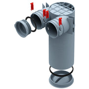Helios Ventilatoren - Zubehör/Ersatzteile für Ventilatoren Anschlußteil FRS-DWK 2-75/125 125mm, mit Rohr
