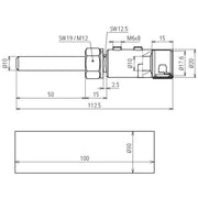 DEHN - Zubehör/Ersatzteile für Erdung und Blitzschutz Anschluss-/Montageset HVI LI AE M12AB10X50 f.HVI-Leitung light