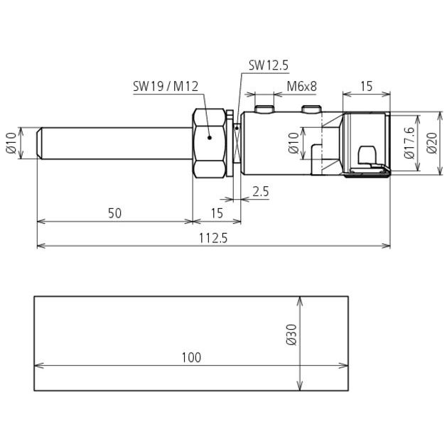 DEHN - Zubehör/Ersatzteile für Erdung und Blitzschutz Anschluss-/Montageset HVI LI AE M12AB10X50 f.HVI-Leitung light