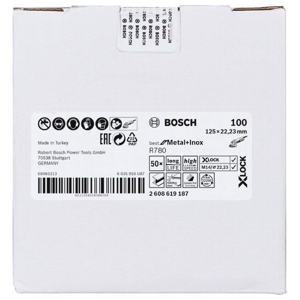 Bosch - Trenn-/Schleifscheibe PRO R780 X-Lock 2608619186 Fiberscheibe 125 mm