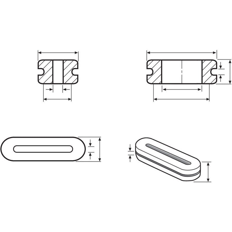 HellermannTyton - Durchführungstülle HV1607-PVC-GY-G1 − 250 Stück