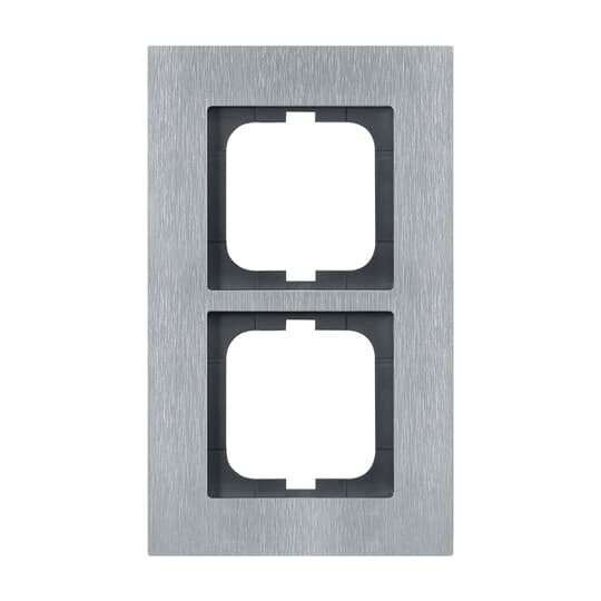 Busch-Jaeger - Abdeckrahmen Rahmen 2-fach 1722-860 edelstahl  − 1 Stück
