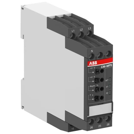ABB Stotz S&J - Phasenüberwachungsgerät 3-Phasenüberwachungsrelais CM-MPS.21P 2W 30s, 3x180-280VAC