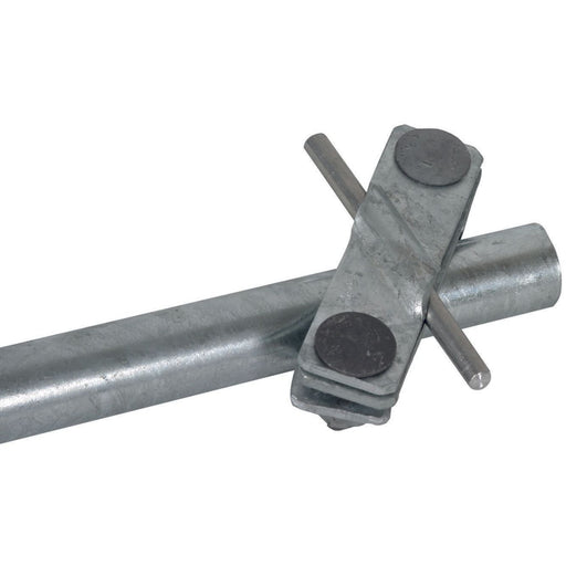 DEHN - Anschlussklemme für Stab-/Tiefenerder Anschlussschelle St/Zn ASSRE27710FL40STTZN D27 f.Rd7-10/Fl-40