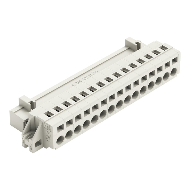 WAGO - Kabelsteckverbinder für Leiterplattensteckverbinder 1-Leiter-Stiftleiste 721-615/019-000 CAGECLAMP,2,5mm²,lgr − 25 Stück