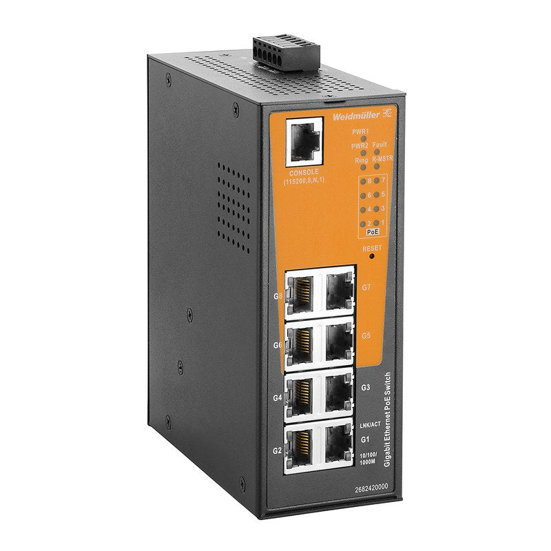 Weidmüller - Netzwerk Switch Schalter managed PoE IE-SW-AL08M-8GTPOE Gigabit Ethernet