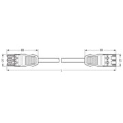 WAGO - Konfektionierte Leitung für steckbare Gebäudeinstallation konfekt.Verbindungsleitung 771-9993/006-307 Eca,Buchse Stecker