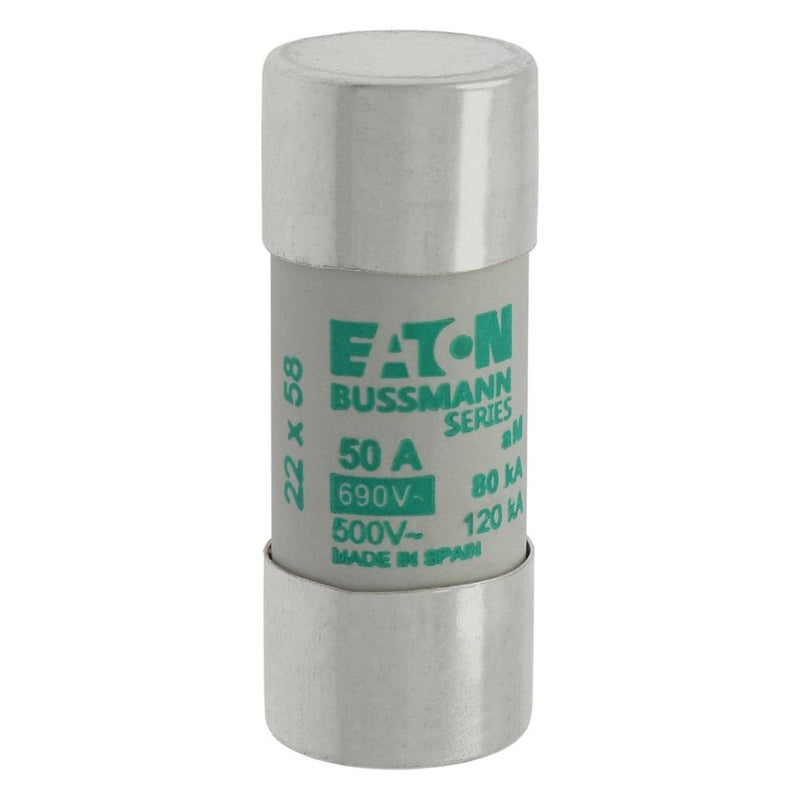 Eaton - Zylindrische Sicherung Sicherungseinsatz Nieders. CYLINDRICA#C22M50 50A AC 690V 80kA − 10 Stück