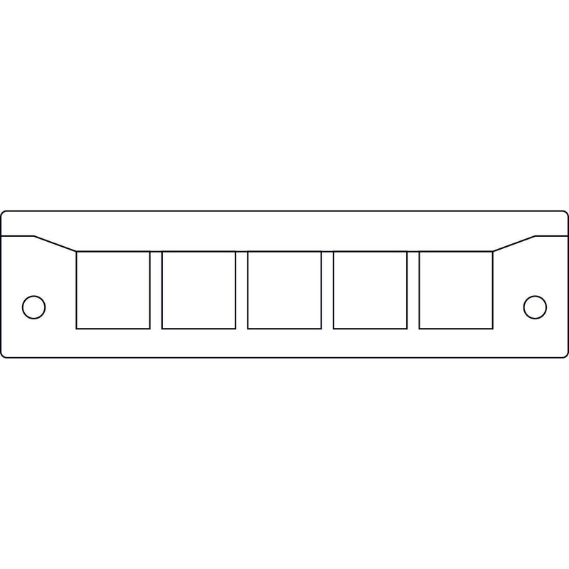 Icotek - Einführungsflansch für Kleingehäuse/Schaltschrank Kabeleinführungsleiste KEL-Quick-E5 sw − 10 Stück