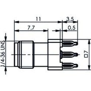 Telegärtner - Koax-Steckverbinder SMA-Buchse für LTP 50Ohm 100024690 Press in 603 − 5 Stück