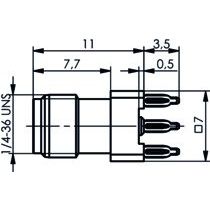 Telegärtner - Koax-Steckverbinder SMA-Buchse für LTP 50Ohm 100024690 Press in 603 − 5 Stück