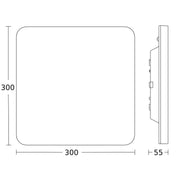 Steinel - Decken-/Wandleuchte Sensor-LED-Innenleuchte R20 Q plus SC 4000K 52 x 300 x 300 mm WS