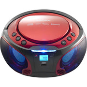 LENCO - Radio-Recorder UKW-Radio CD/MP3 tragbar SCD-550 red USB,BT