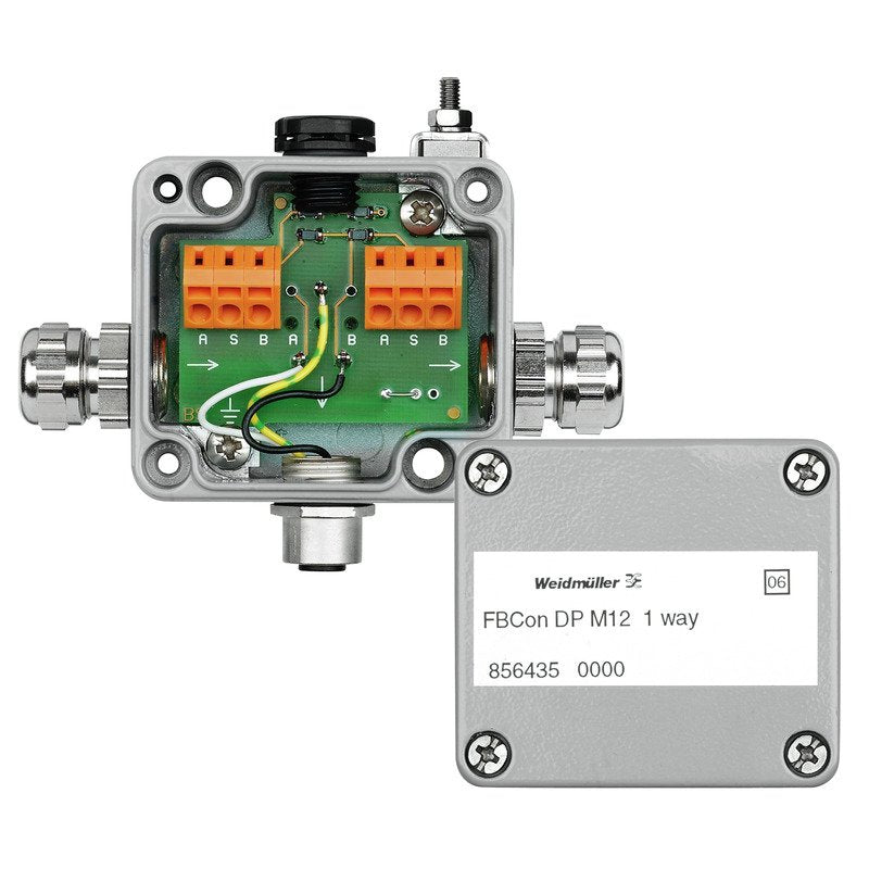 Weidmüller - Feldbus, Dez. Peripherie Kommunikations-Modul Standardverteiler FBCon DP M12 1way 1-fach, IP 66