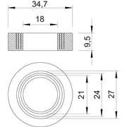 OBO Bettermann - Einschnittring 107 B PG29 Gummi − 100 Stück